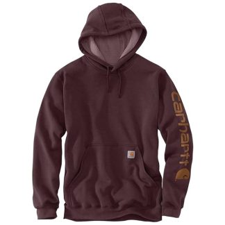 Carhartt Men's Signature Sleeve Logo Midweight Sweatshirt Hooded